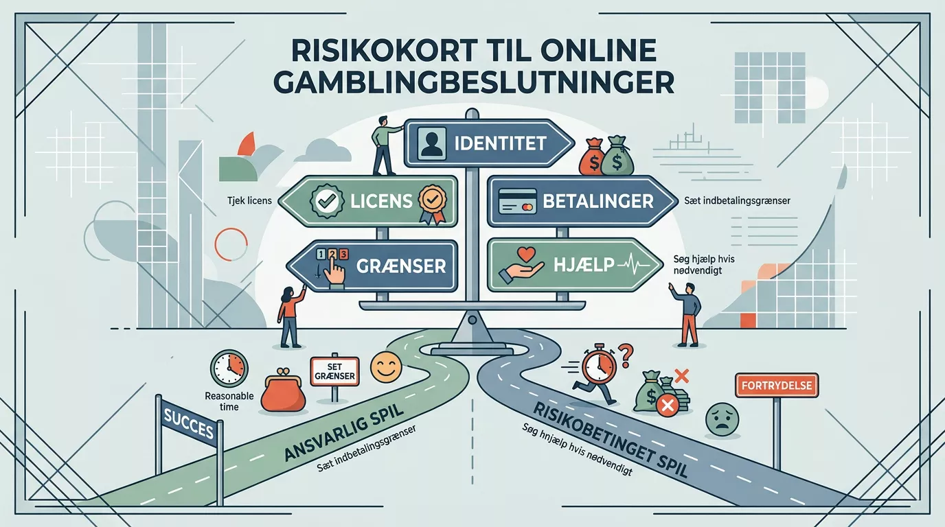 Risikokort med licens, identitet, betaling, grænser og hjælp